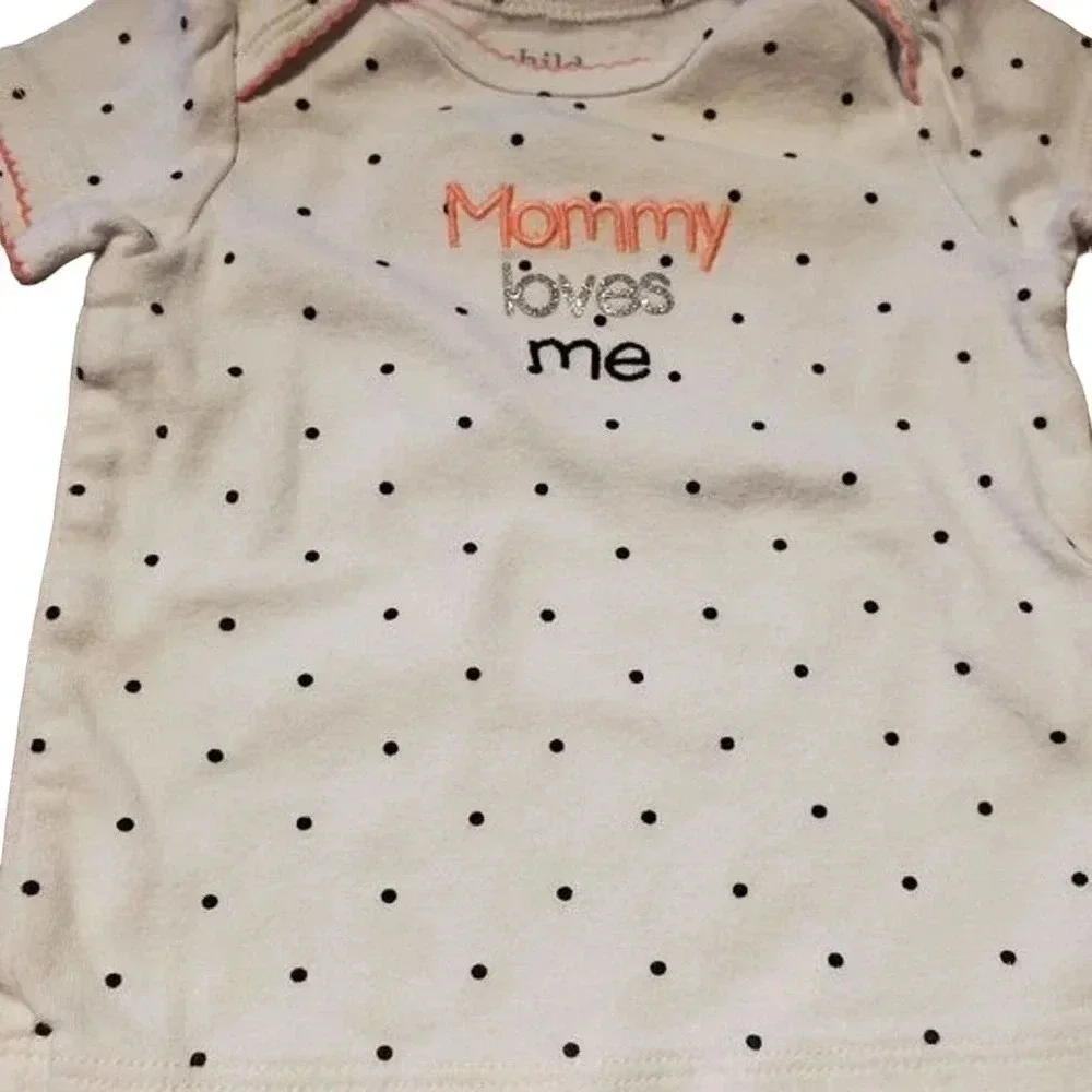 0-3 month Baby Assortment, Baby Shirts, Onepieces, Pants, Used, 9 pieces